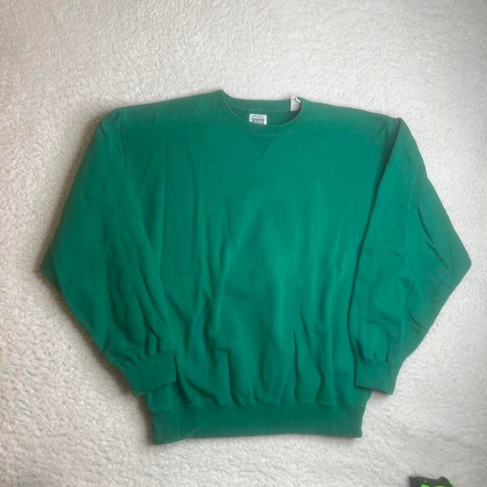 Vintage Gap athletic men's green heavy cotton crew neck sweatshirt USA comp L